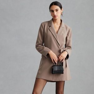 Anthropologie tie waist blazer dress NWT